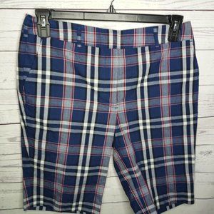 LIZZIE DRIVER PLAID COTTON SZ 6 GOLF SHORTS